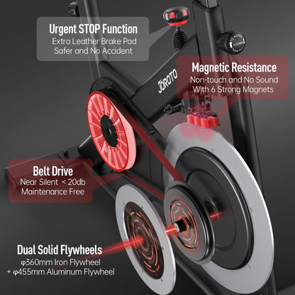 - JOROTO X4S Bluetooth Exercise Bike | Indoor Cycling Bike -