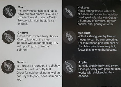 - Exstream BBQ Wood Pellet Selection Box | Apple, Cherry, Beech, Mesquite, Oak, Hickory -