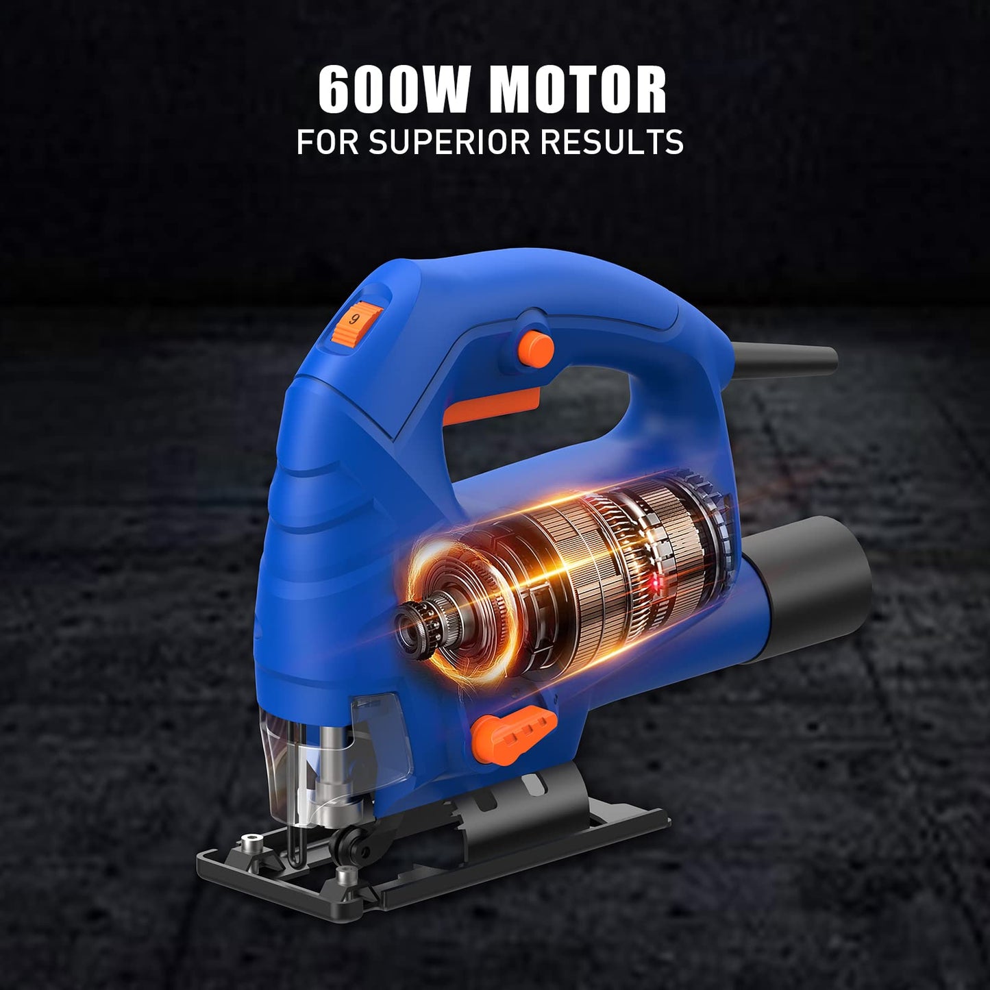 - SORAKO Jigsaw | 600W Electric Jigsaw Tool | 800-3000SPM Cutting in Wood 60mm -