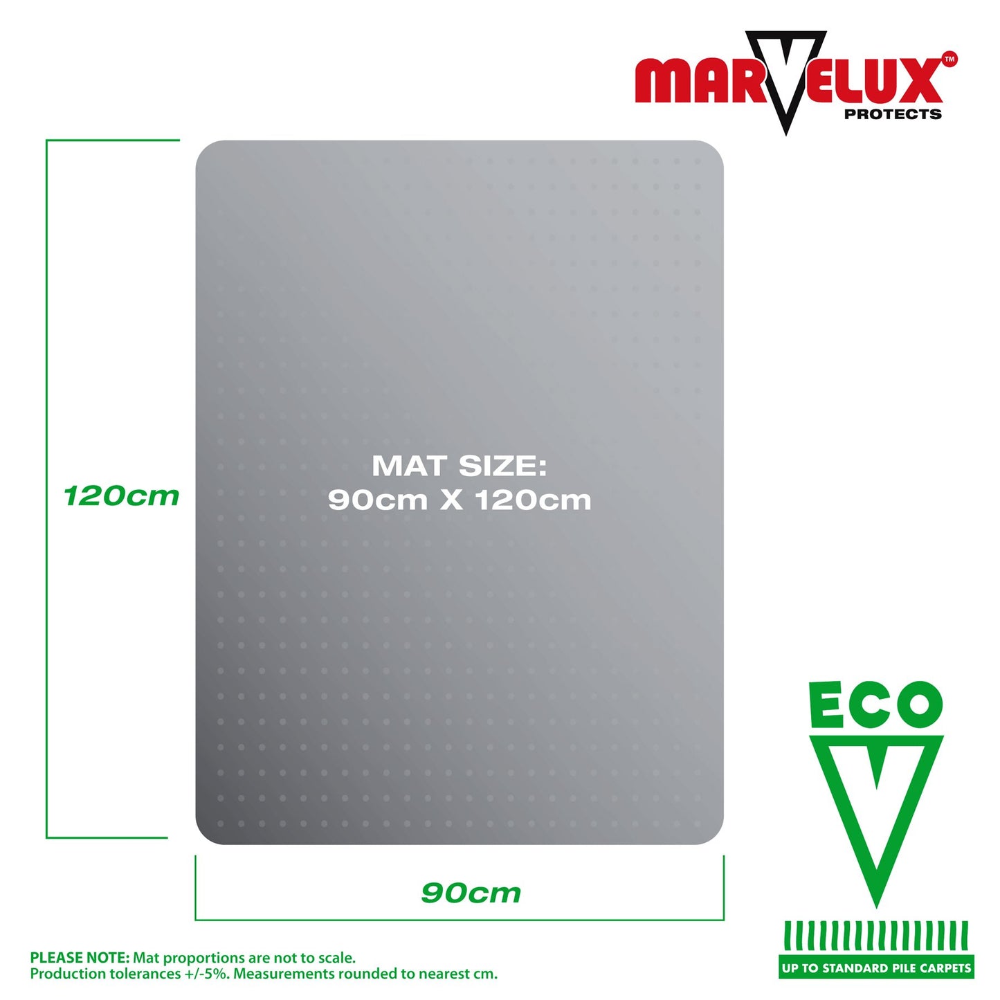 - Marvelux 90 x 120cm | Durable Eco Friendly Office Chair Mat -