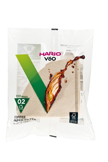 - Hario V60 Filter Papers | Paper Coffee Filters for V60 Dripper | Compatible with Size 02 | 100 Pack -