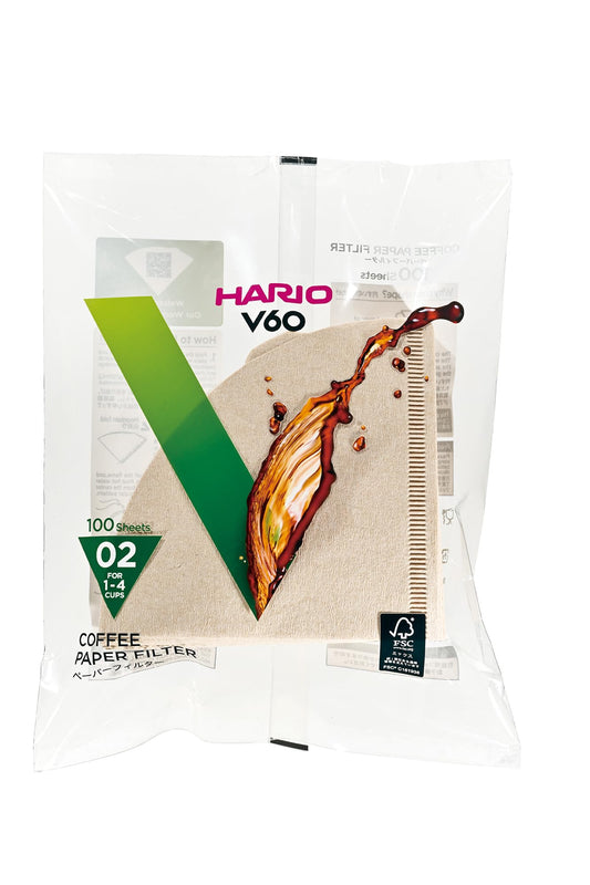 - Hario V60 Filter Papers | Paper Coffee Filters for V60 Dripper | Compatible with Size 02 | 100 Pack -