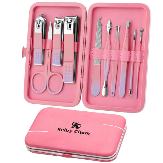 - Manicure Set | 10pcs Professional Nail Clippers Kit -