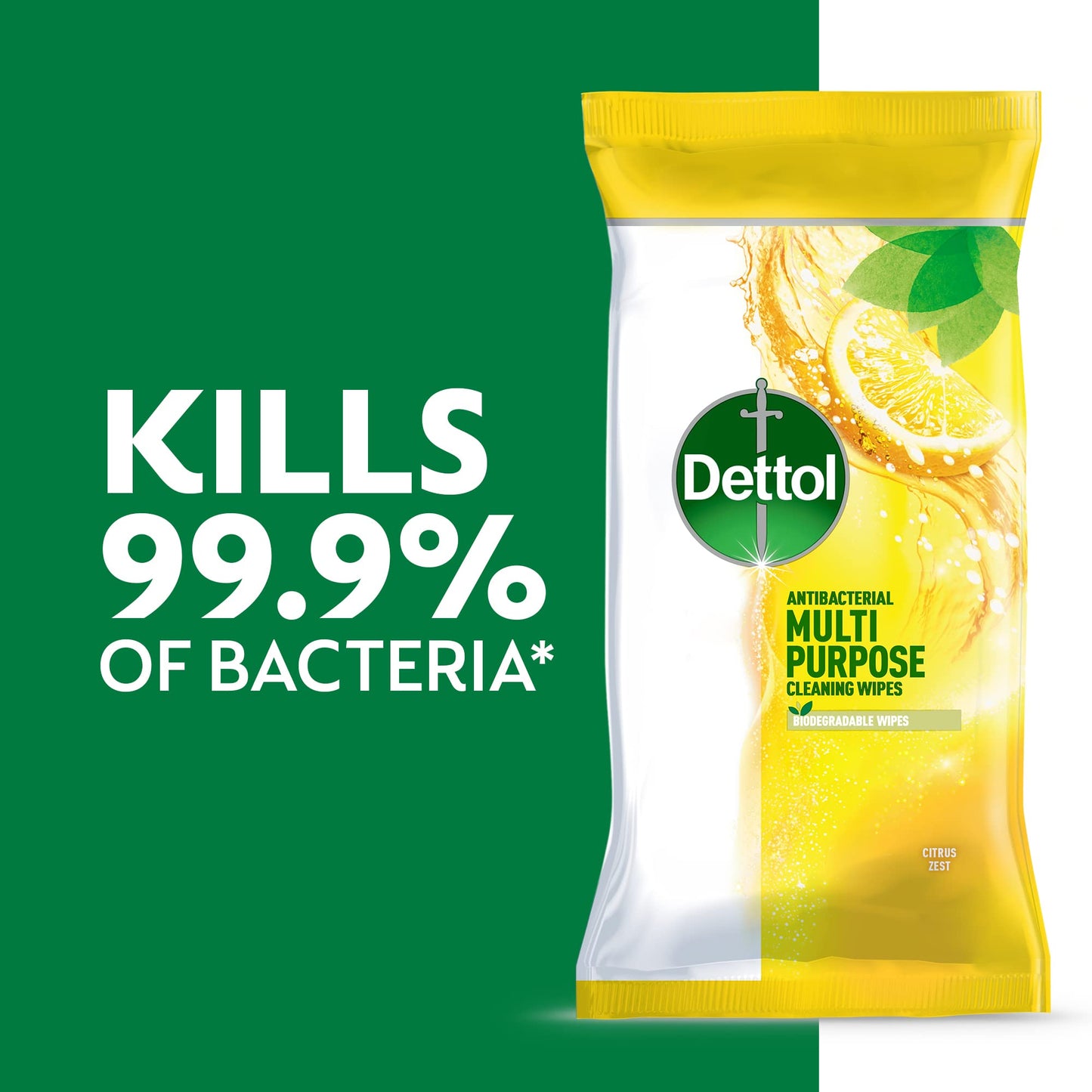 Dettol Antibacterial Multipurpose Cleaning Wipes, Citrus Zest Fragrance, Multipack of 3 x 105 Wipes, Total 315 Wipes