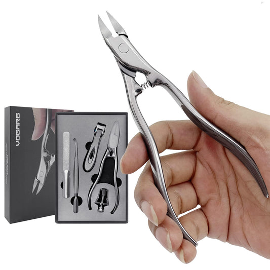 - VOGARB Nail Clippers Set for Thick/Ingrown Nails Toenail 5pcs -