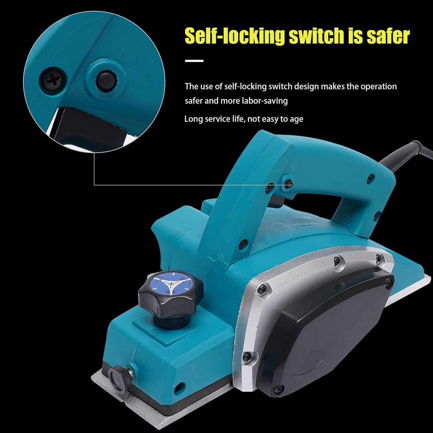 - Electric Wood Planer | Home and Garden Electric Planer | 220V 800W Portable Wood Planer -