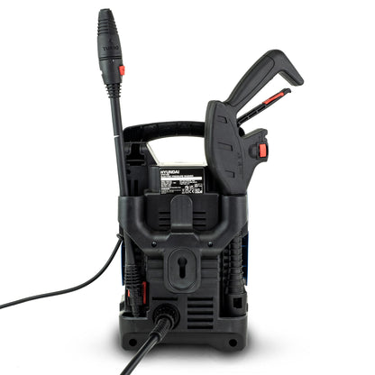 - Hyundai 1700W 1740psi / 120Bar Electric Pressure Washer | Ultra-quick 5.5L/min flow rate  | Extra-long 6m hose Jet Washer -