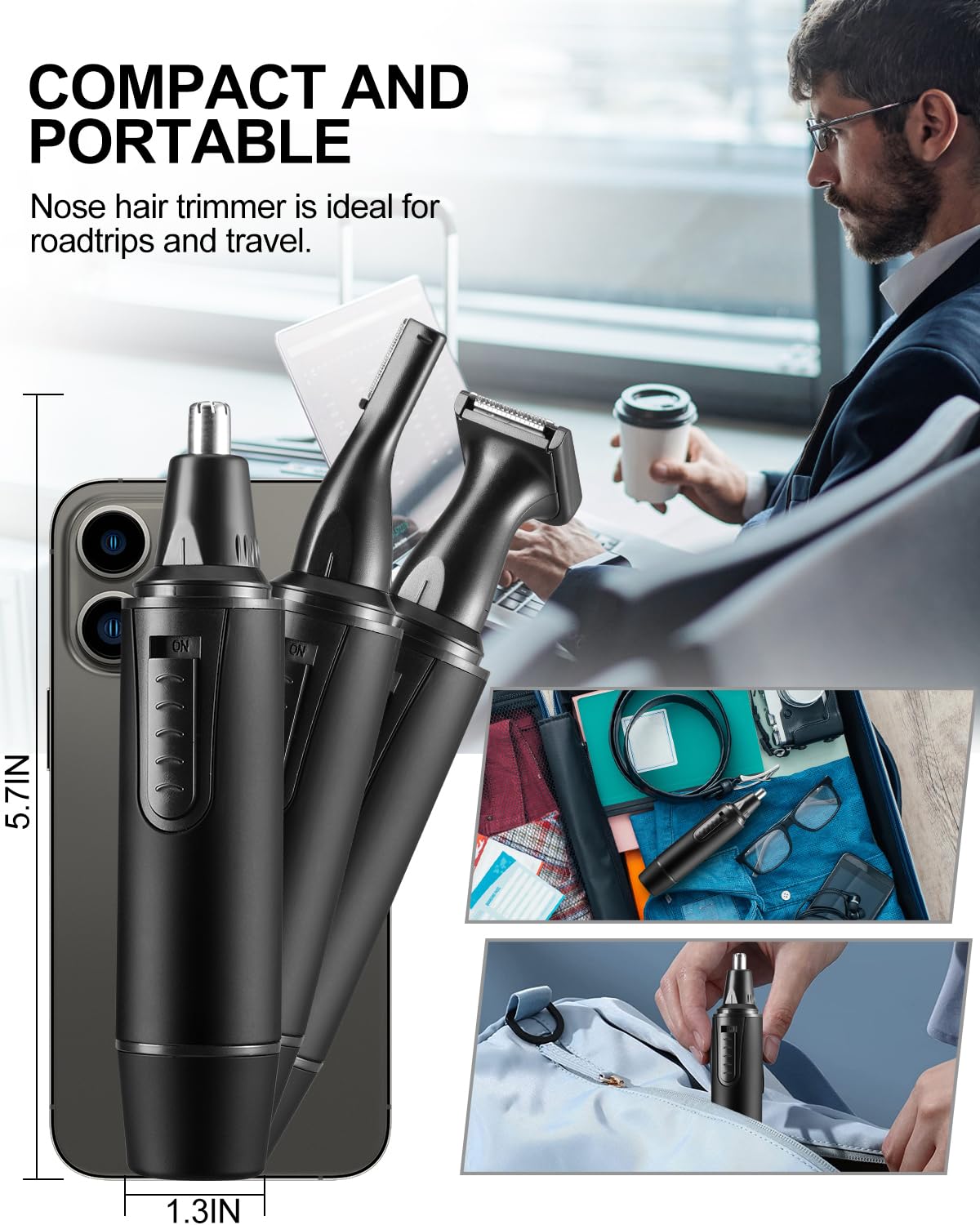 - Rechargeable Nose Hair Trimmer for Men | 2024 Painless Upgrade Nose Trimmer -