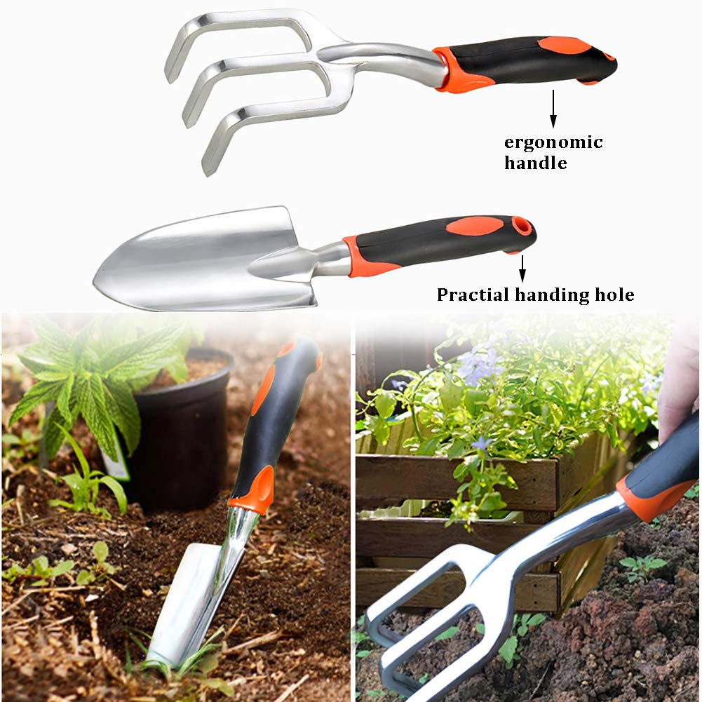 - ZYMY Gardening Tools Set, 12 Pcs Garden Hand Tools Kit