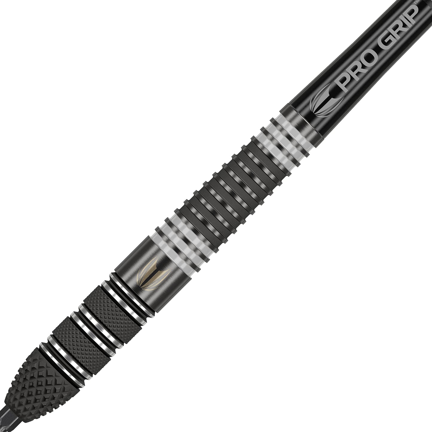 - Target Darts | Unisex | Rvb 95 | Tungsten | Swiss Point Set Steel Tip Darts | Black and Grey | 25G | UK -