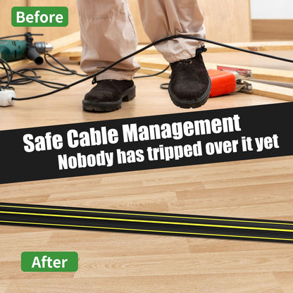 - Floor Cable Protector | 2M Floor Cord Covers | Cable Covers for Wires Floor -