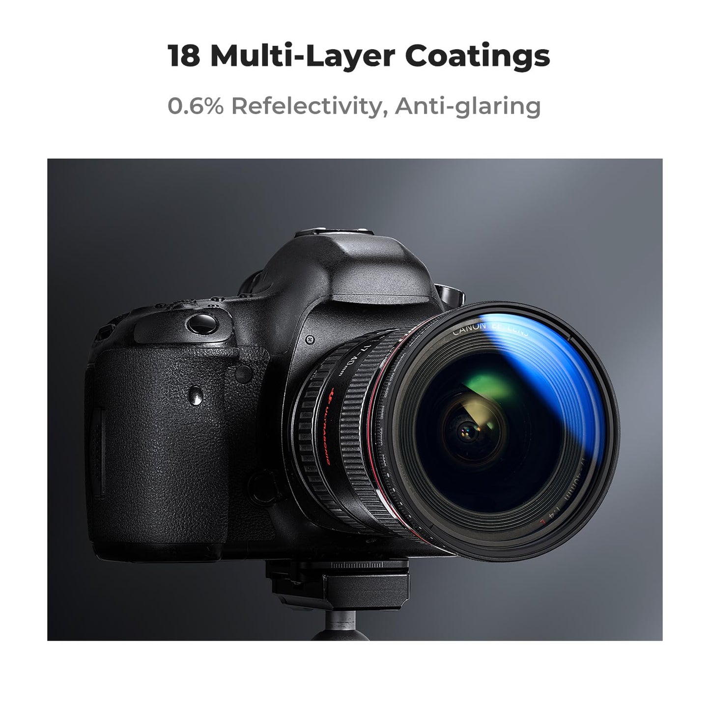 - K&F Concept 52mm Variable ND2-400 Filter | Lens Cap | Cleaning Cloth | Slim ND for Camera Lens -