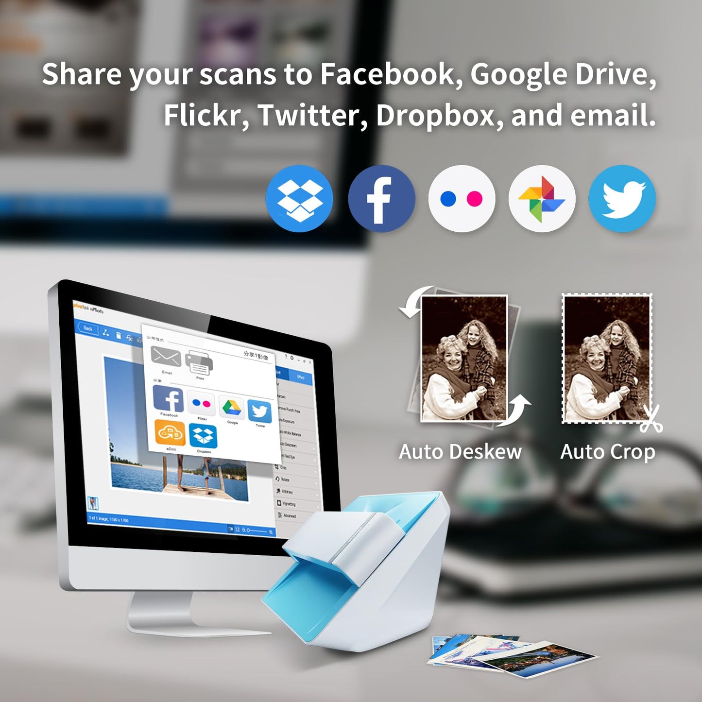 - Plustek ePhoto Z300 A4 Document Scanner -