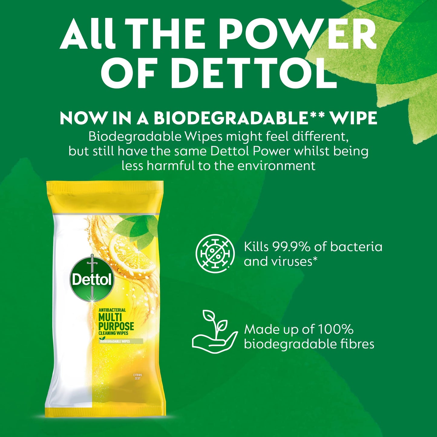 Dettol Antibacterial Multipurpose Cleaning Wipes, Citrus Zest Fragrance, Multipack of 3 x 105 Wipes, Total 315 Wipes