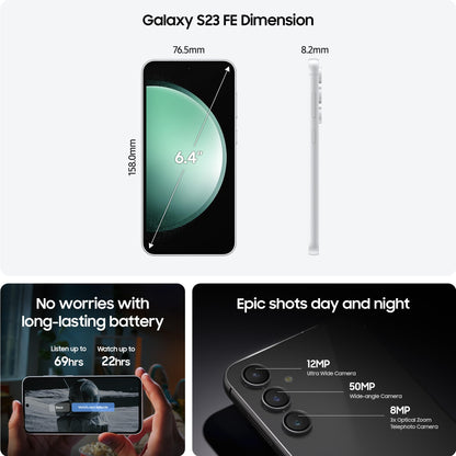 - Samsung Galaxy S23 FE 5G | AI Android Smartphone |SIM Free Android Smartphone | 128GB -
