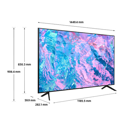 65 Inch CU7100 UHD HDR Smart TV (2023) - 4K Crystal Processor, Adaptive Sound Audio, PurColour, Built In Gaming TV Hub, Smart TV Streaming & Video Call Apps And Image Contrast Enhancer