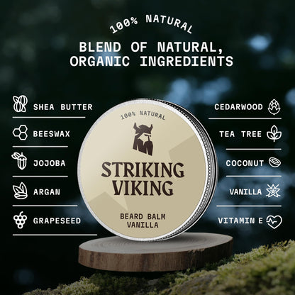 - Striking Viking Vanilla Beard Balm | Styles Strengthens & Softens Beards & Mustaches -