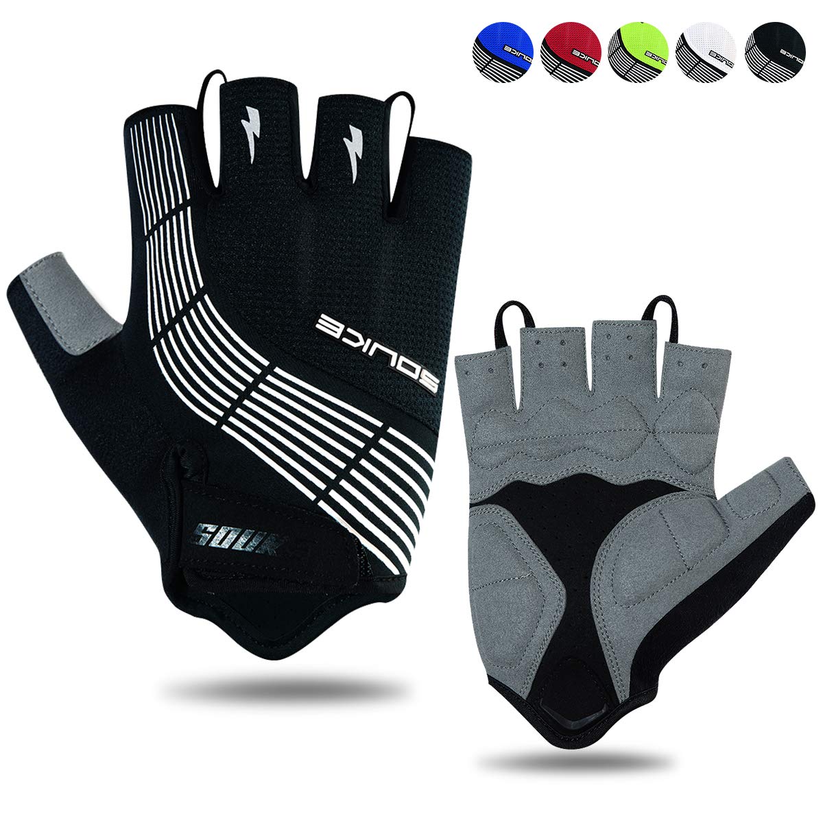 - Souke Sports Cycling Gloves | Half Finger Bicycle Gloves -