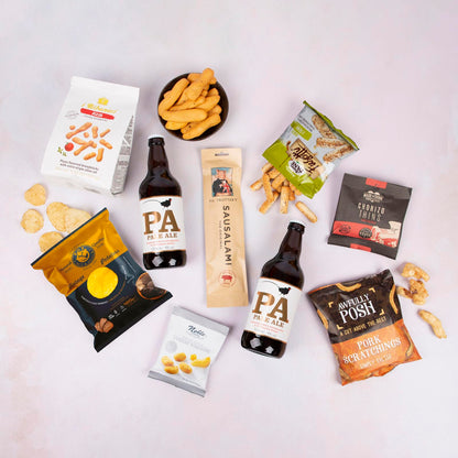 - Fathers Day Craft Beer and Snacks Hamper Gift Box for Dad –