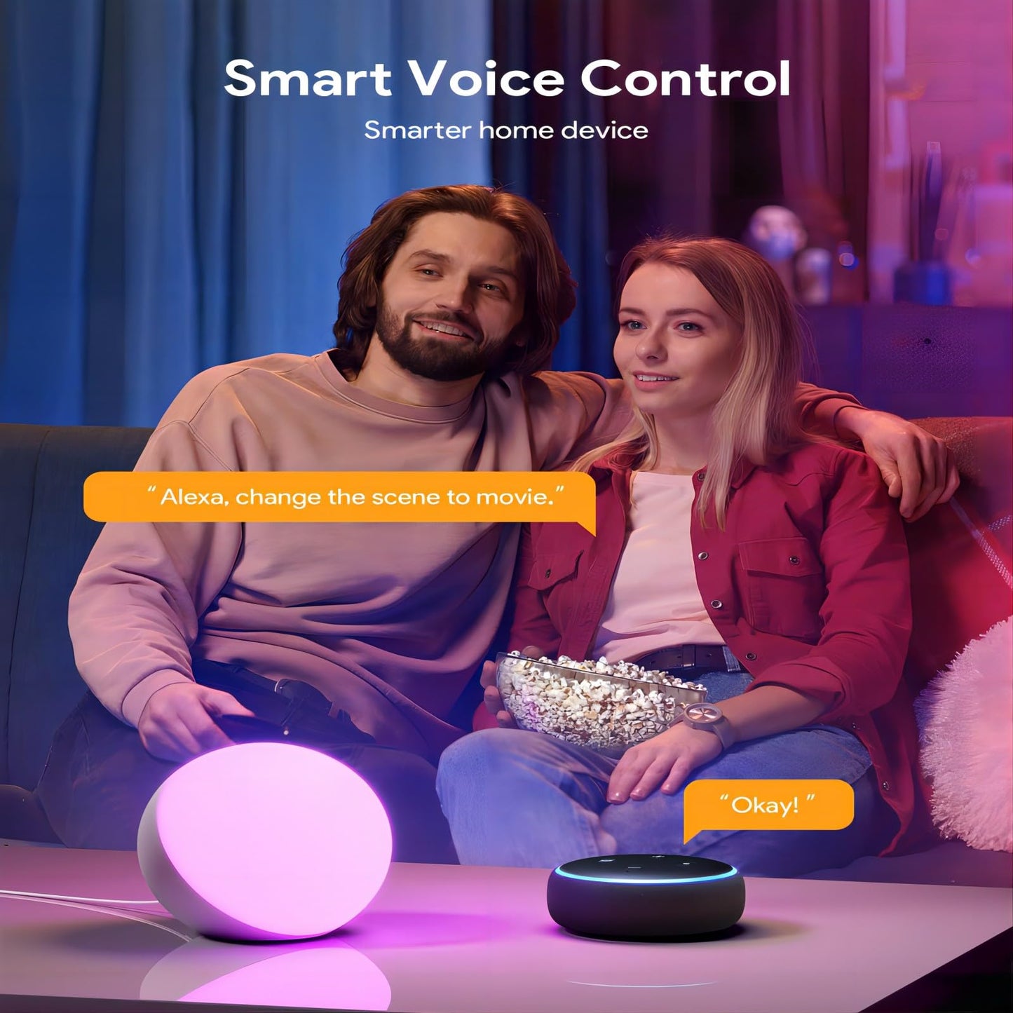 - Smart Table Lamp | Dimmable Desk Lamp | App/Voice Control -