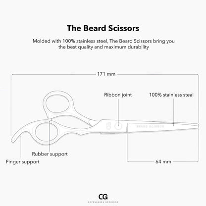 Copenhagen Grooming Beard Scissors - Beard and Moustache Scissors for Men Beard Grooming Scissors