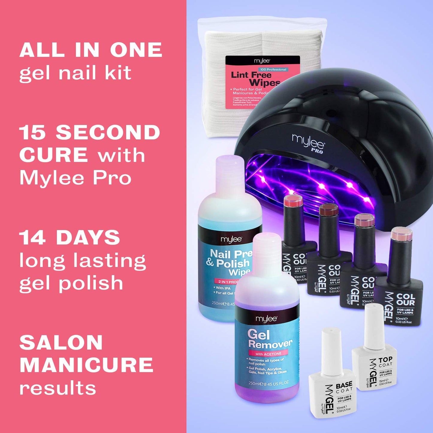 - Mylee Complete Professional Gel Nail Polish | LED Lamp Kit -