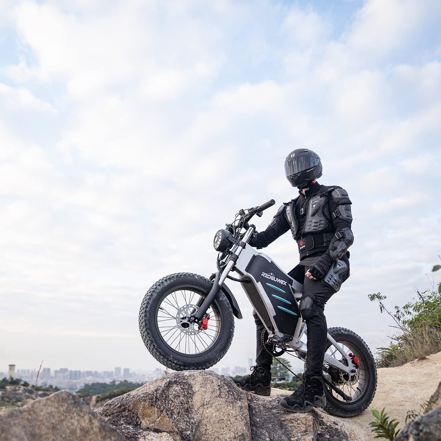 - RZOGUWEX Electric Bicycle | 20 Inch Off-Road EBIKE for Adults -