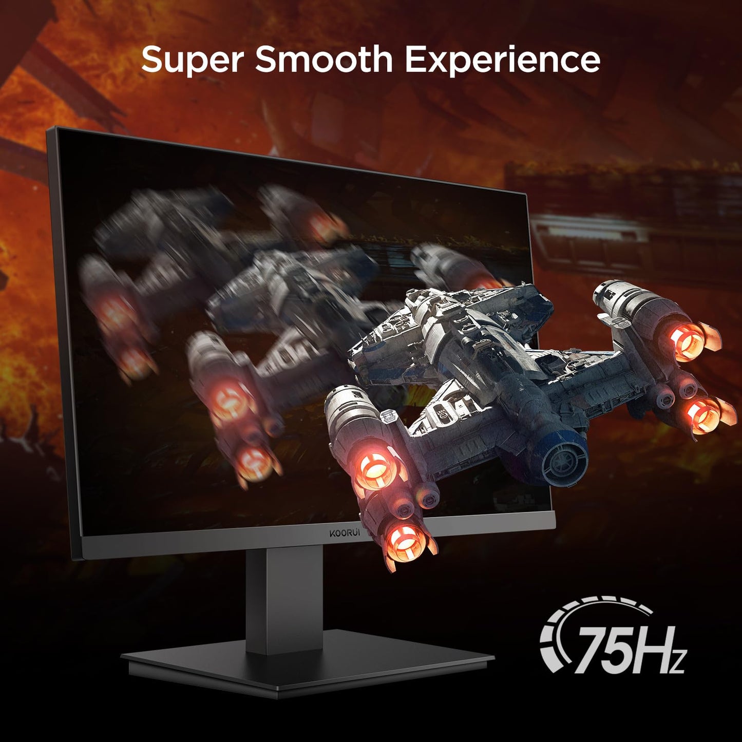 - KOORUI 22 Inch Business Computer Monitor | FHD 1080p 75hz Desktop Monitor | Ultra Thin | Eye Care Bezel HDMI VGA Ports LED Monitor -