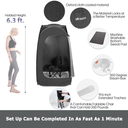 - Portable Steam Sauna | Personal Home Spa Room With Bluetooth | Steamer -