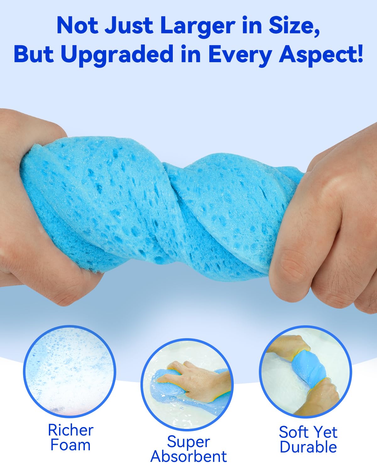 - Temede | Car Wash Sponge |5pcs | Large All Purpose Sponges for Cleaning |