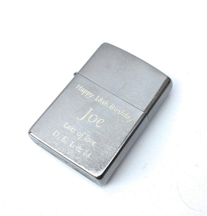 - Rutherfords Gifts Personalised Bass Fishing Emblem|  Brushed Chrome Lighter -