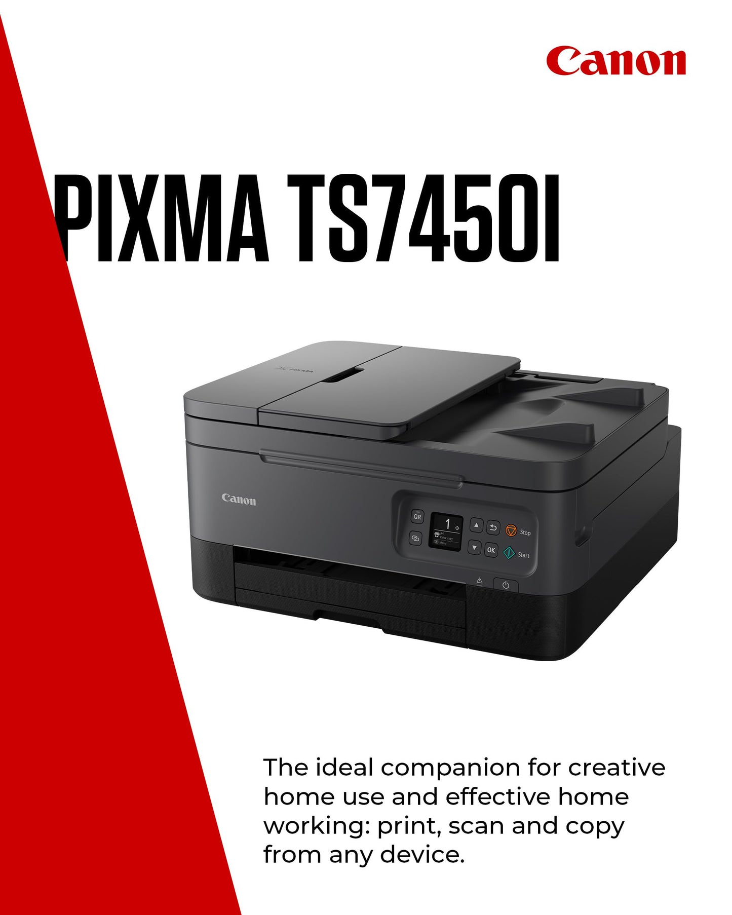 Canon PIXMA TS7450i All-in-One Printer - Wi-Fi Printing, Auto Document Feeder, Creative Media Printing - Ideal for Home and Office