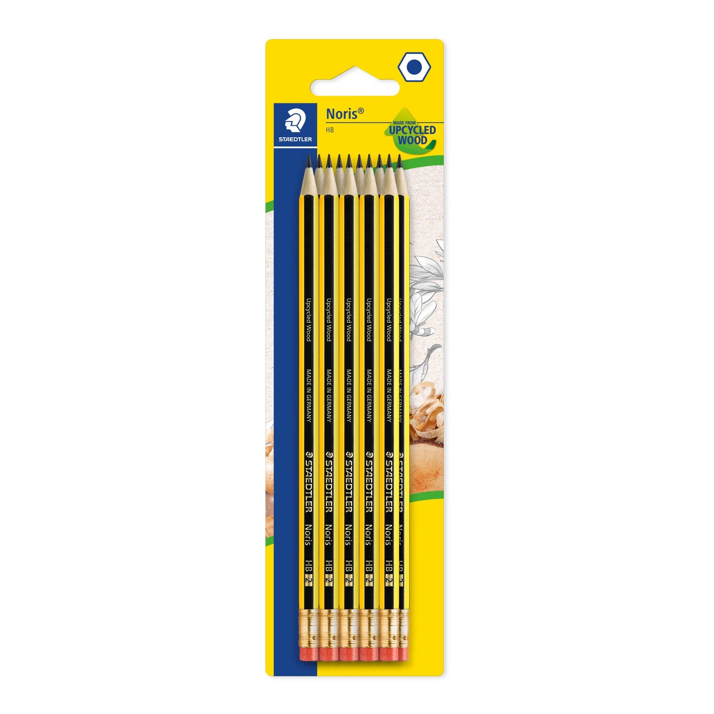 - STAEDTLER 122-2 | BK10 Noris Graphite Pencil with Eraser Tip | HB (Pack of 10) -