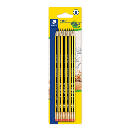 - STAEDTLER 122-2 | BK10 Noris Graphite Pencil with Eraser Tip | HB (Pack of 10) -