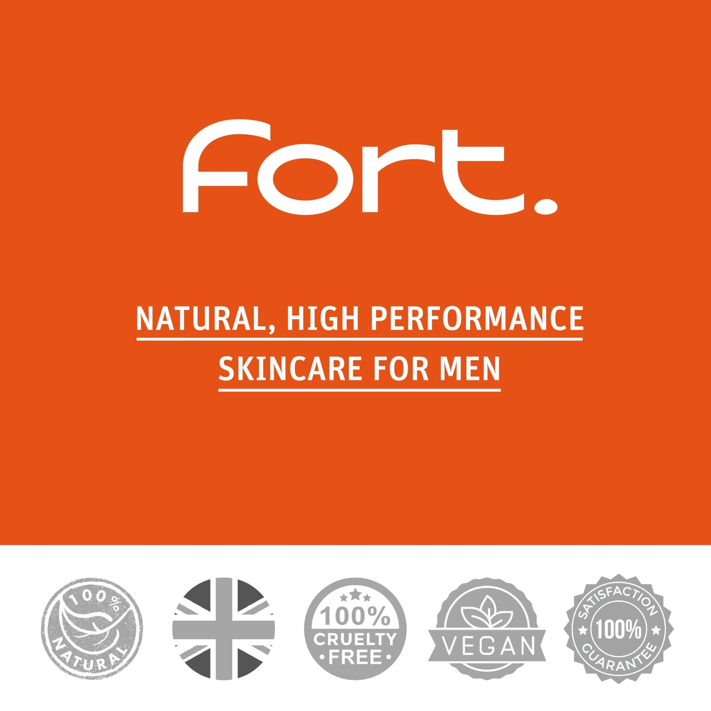 - Fort Skincare | Activated Charcoal Cleanser for Men | 50ml | Improves Skin | Removes Dirt | Controls Oil -
