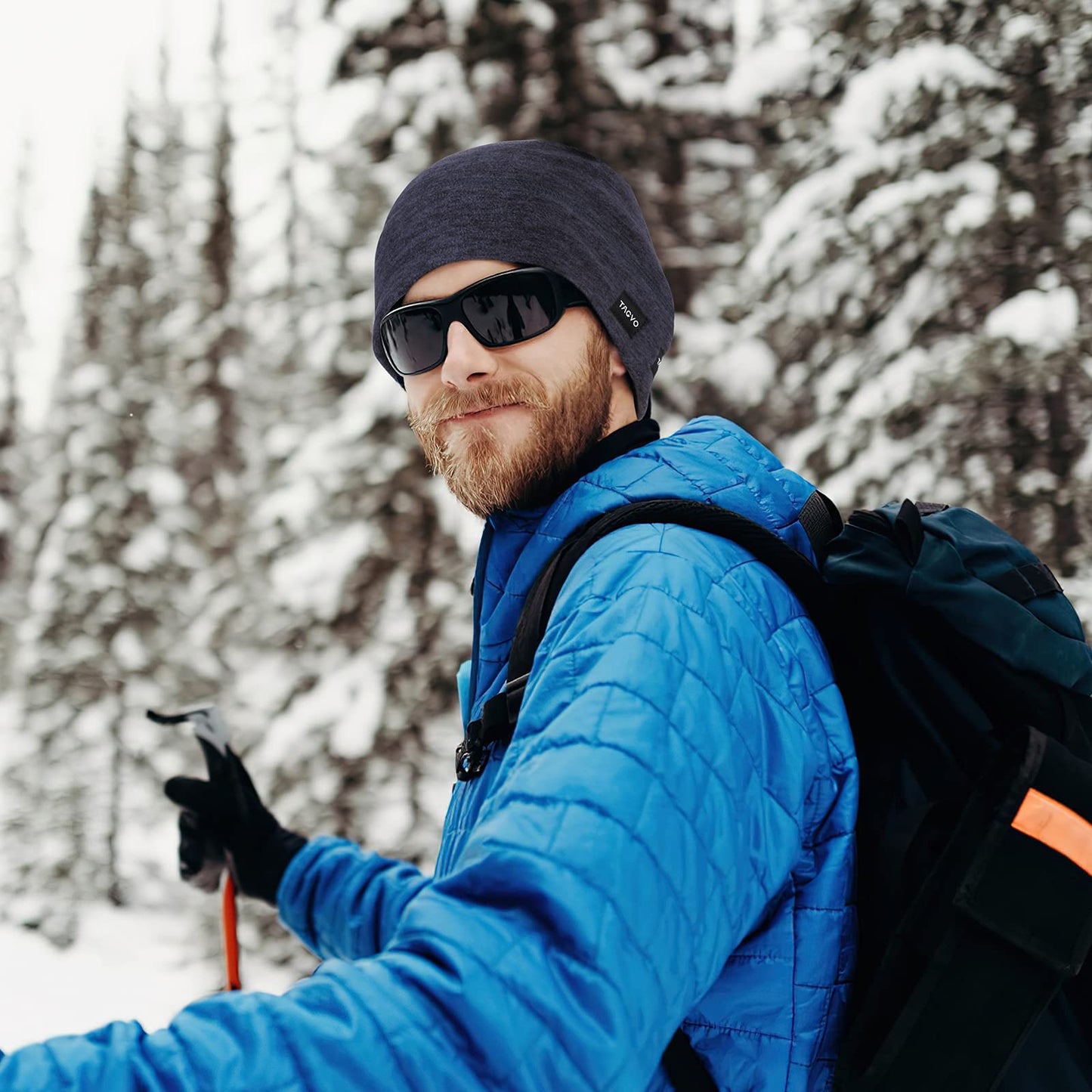 - TAGVO 2 Packs | Winter Thermal Fleece Running Hat | Beanie Cap Headwear -