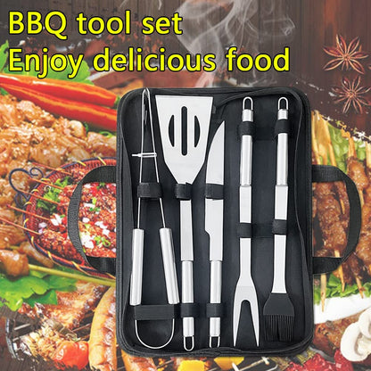 - Liujiami 5Pcs Professional BBQ Tools Set With Storage Bag -