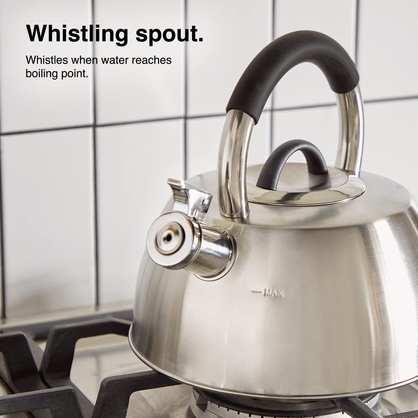 - VonShef Stove Top Kettle, Stainless Steel Whistling Kettle