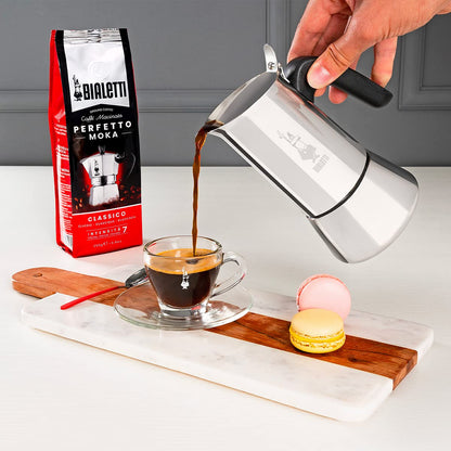 Bialetti - New Venus Induction, stainless steel hob espresso coffee maker, suitable for all heat sources, 6 cups, aluminum, silver