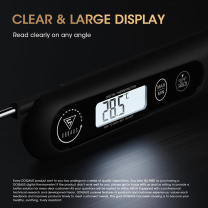 - DOQAUS Meat Thermometers | 3S Instant Read Food Thermometer | Accurate Meat Thermometer Probe With Backlight -