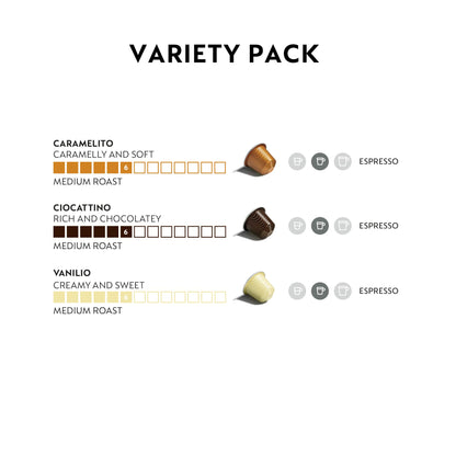 - Nespresso Limited Edition 30 Capsules | Vanilio, Caramelito, Ciocattino -