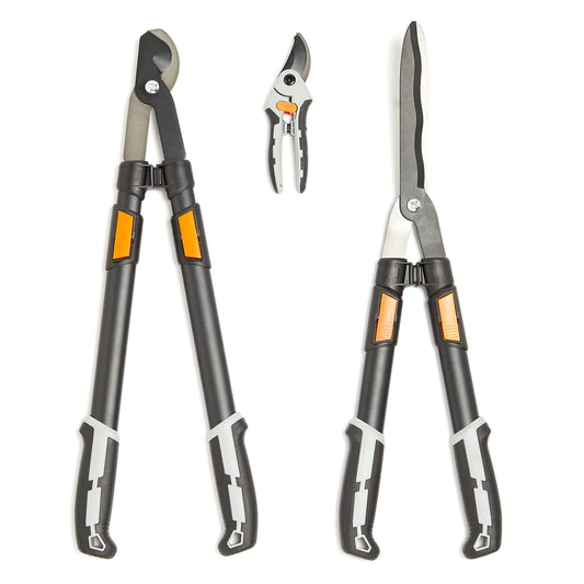 - VonHaus 3Pc Garden Shears Set – Tree Lopper, Hedge Shears, Garden Secateurs/Pruning Shears –