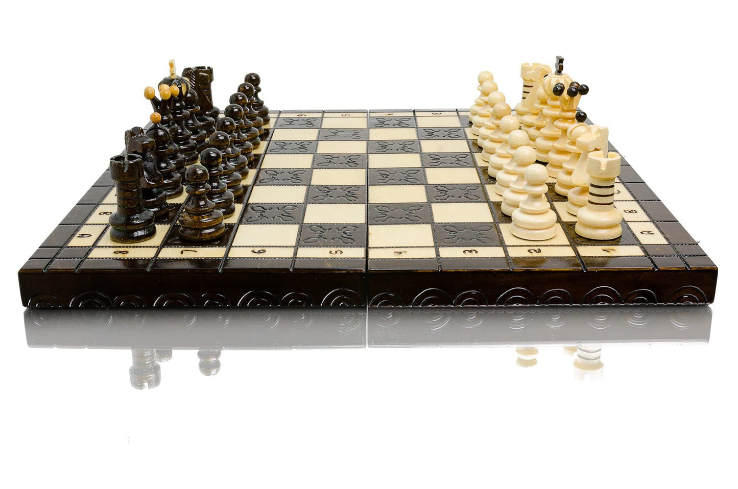 - Stunning PEARL XL Large Wooden Chess Set | 42cm / 16in -