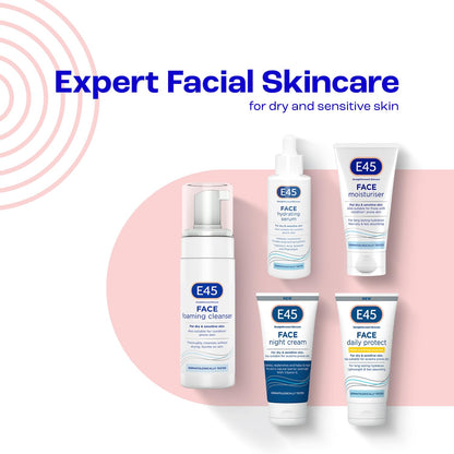 - E45 Face Wash Foaming Cleanser | Daily Face Cleanser For Dry and Sensitive Skin –