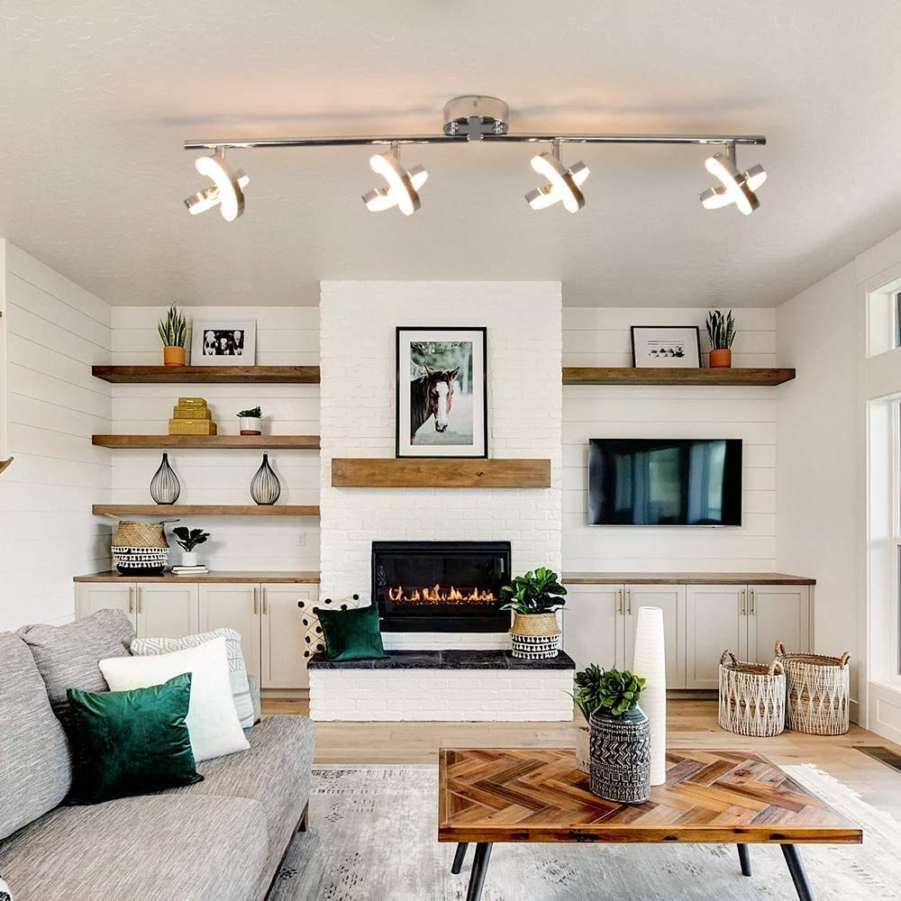 - PADMA LED Ceiling Light | Kitchen 4 Way Adjustable Flush Round Ceiling Lights -