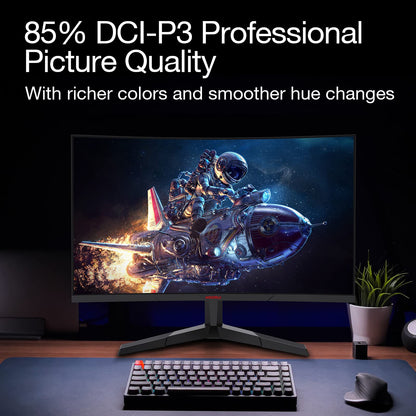 - KOORUI 27-Inch Gaming Monitor | Fast VA Panel 2560 | 1440P | R1800 | 144Hz -