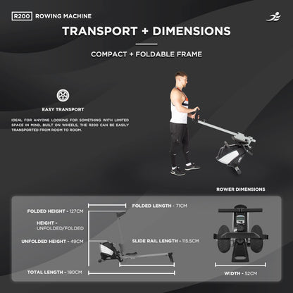 - JLL® R200 Luxury Home Rowing Machine | 2024 Model Rowing Machine -