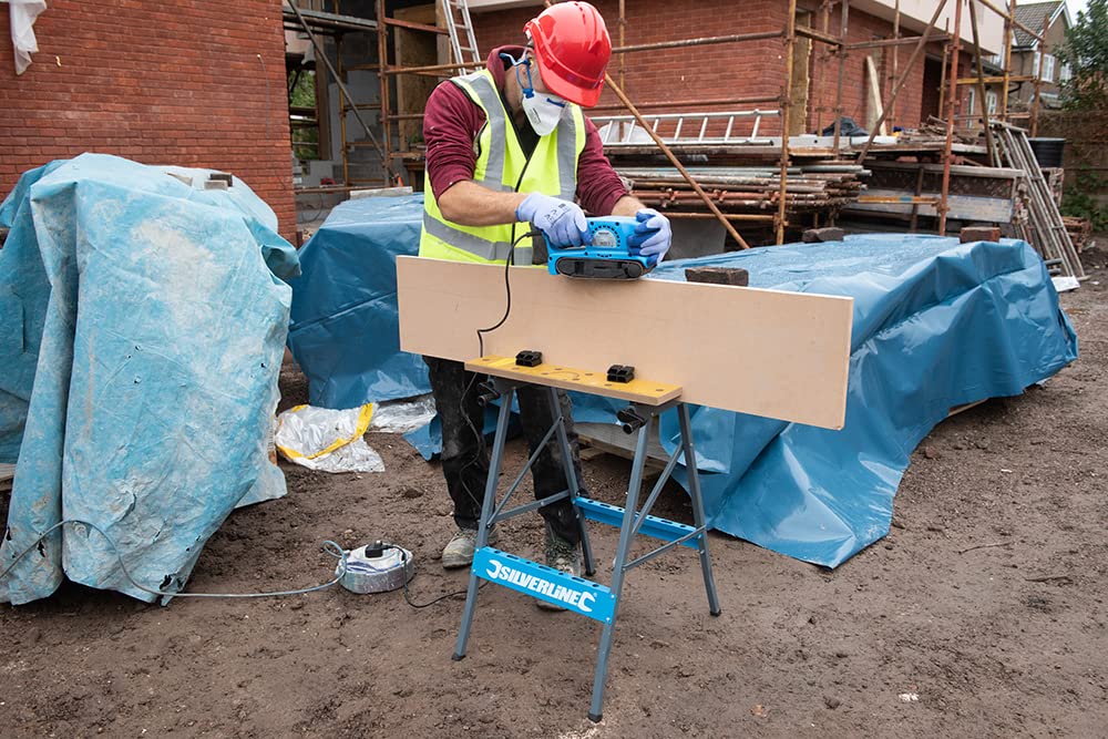 - Silverline TB01 | Portable Folding Workbench | Brown | 100kg -