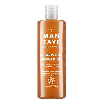 - ManCave Cedarwood Shower Gel 500ml for Men | Fresh & Wood Aroma -