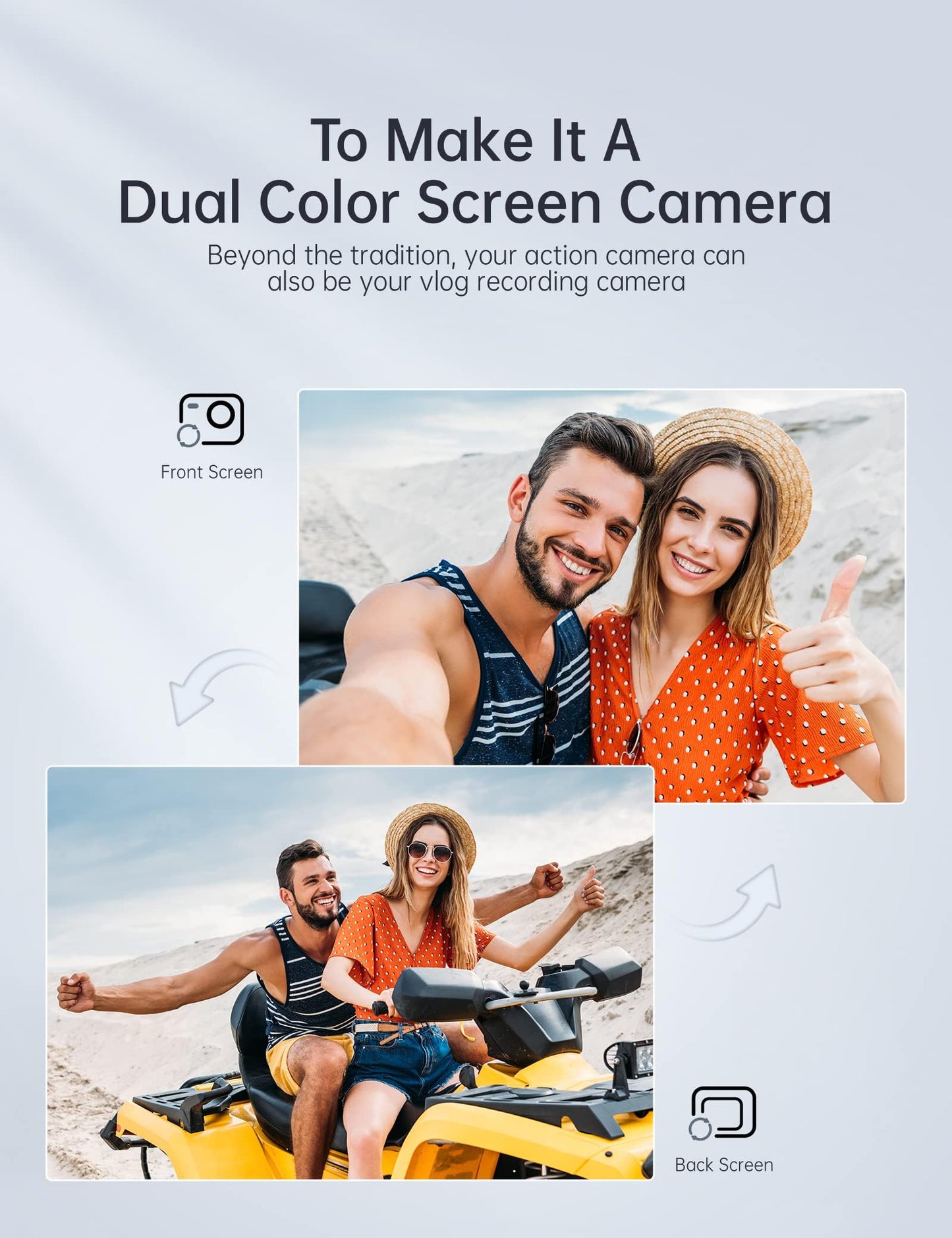 - WOLFANG GA420 Dual Screen Action Camera 4K 60FPS 24MP